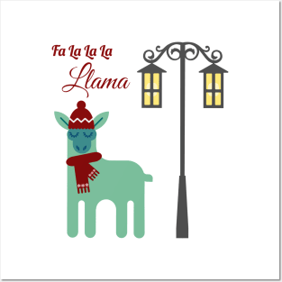 Festive Llama Posters and Art